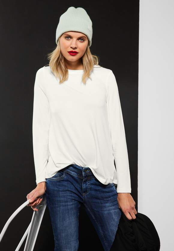 Damen STREET | Rückenfalte Shirt STREET mit - ONE ONE Softes Online-Shop Off White
