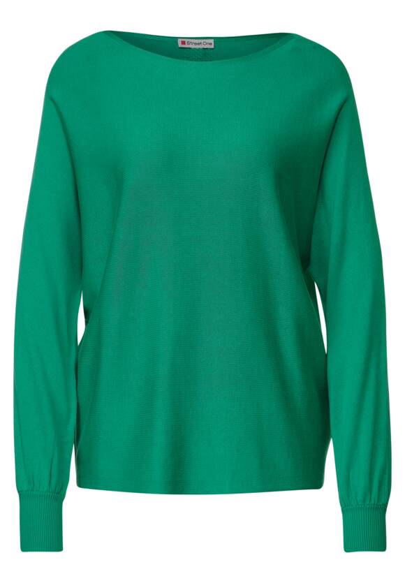 STREET ONE Pullover in Unifarbe Style Damen Cameo Green Online-Shop | Dark STREET Noreen ONE - 