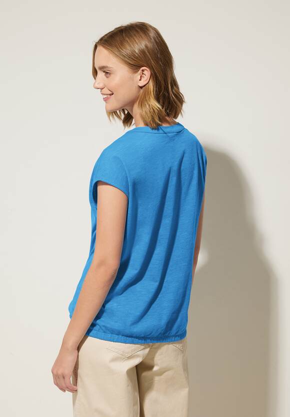 STREET ONE T-Shirt mit Knopfleiste ONE | STREET Damen Blue Online-Shop Bay 