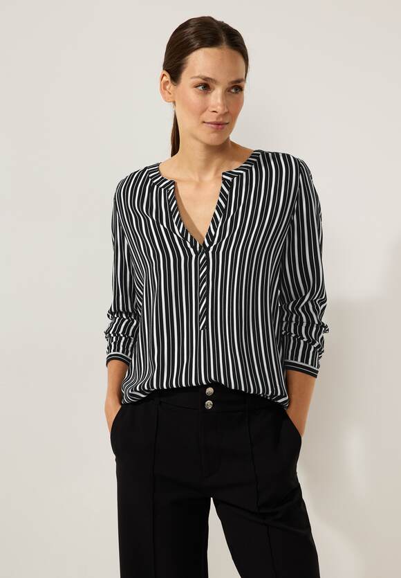 Online-Shop Damen Karomuster Black Bluse mit ONE | STREET STREET ONE -