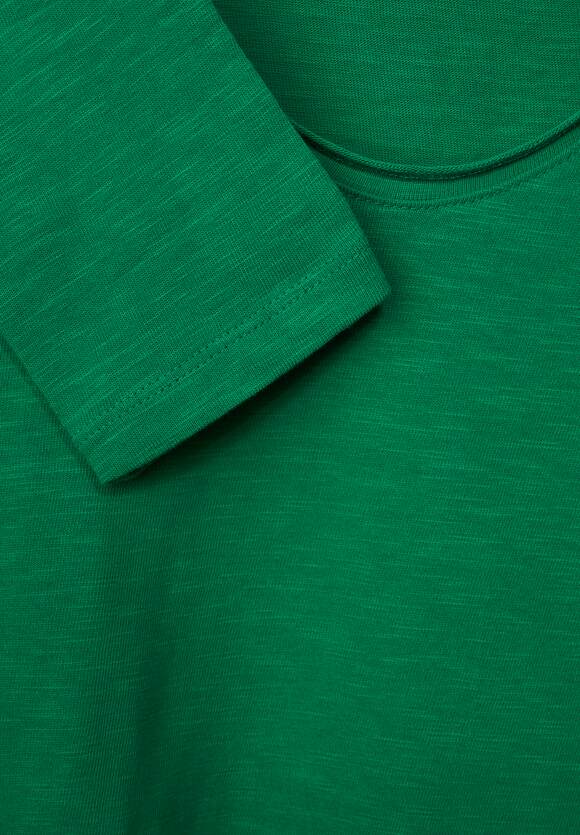 STREET ONE Basic Langarmshirt ONE Damen Green STREET Brisk Style Mina - - | Online-Shop