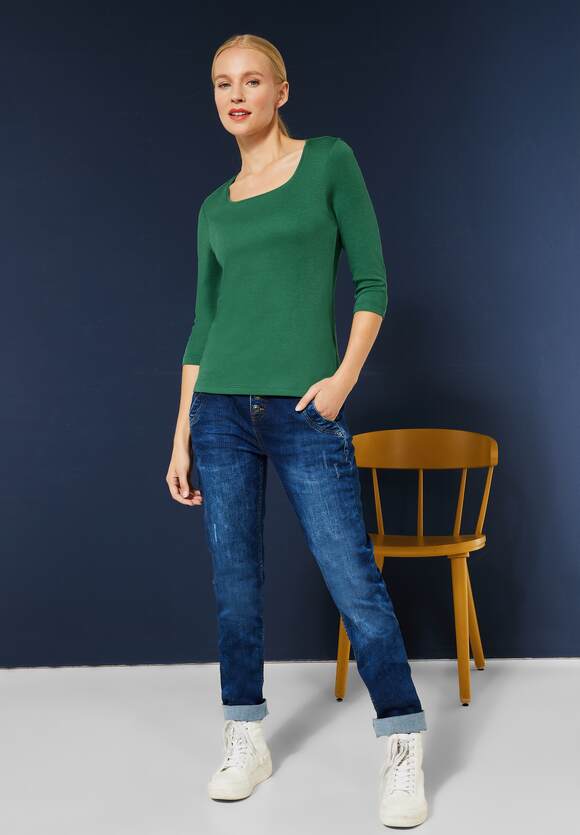 Shirt Pania | Karrée STREET - - STREET Ausschnitt mit ONE Green ONE Meadow Online-Shop Style Damen