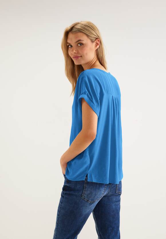 Shirt Damen STREET Blue Materialmix Bay Online-Shop ONE - ONE STREET | im