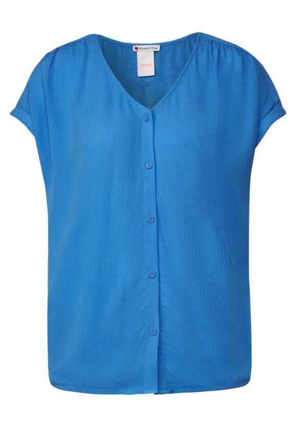 STREET ONE Shirt im Materialmix Damen - Blue Bay | STREET ONE Online-Shop