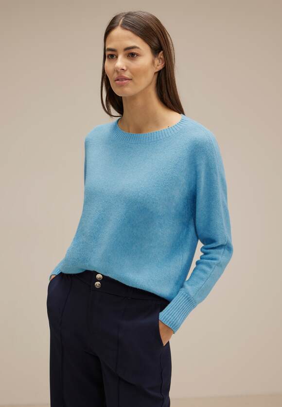 STREET ONE Softer Buff - Online-Shop Basic Pullover | ONE Sand STREET Damen Melange