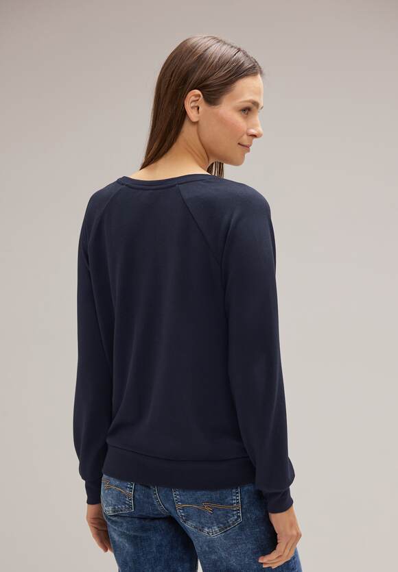 Damen Deep STREET mit V-Ausschnitt Blue Shirt Online-Shop | STREET ONE ONE -