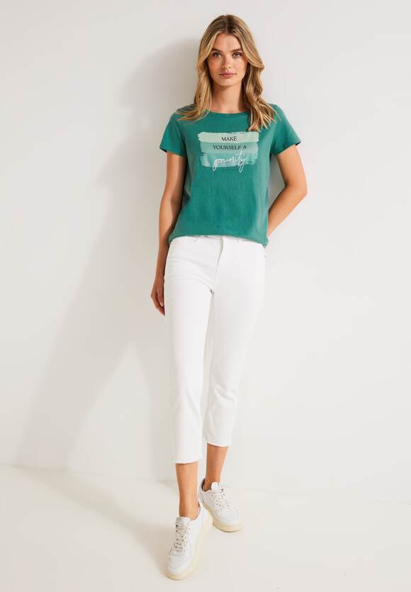 mit | T-Shirt Shake ONE Print STREET Damen ONE Online-Shop Berry STREET Strong Wording -