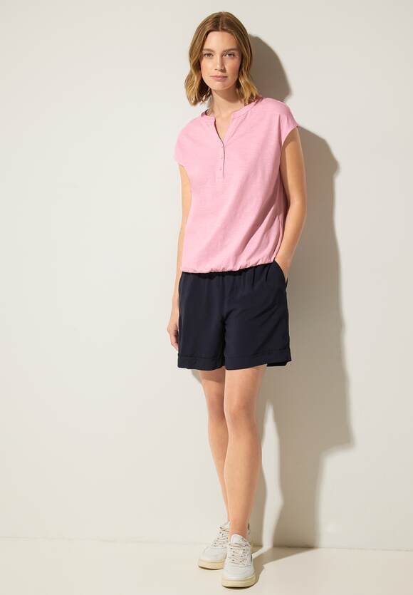 Rose STREET - Berry Damen mit ONE ONE Knopfleiste T-Shirt STREET | Online-Shop Light