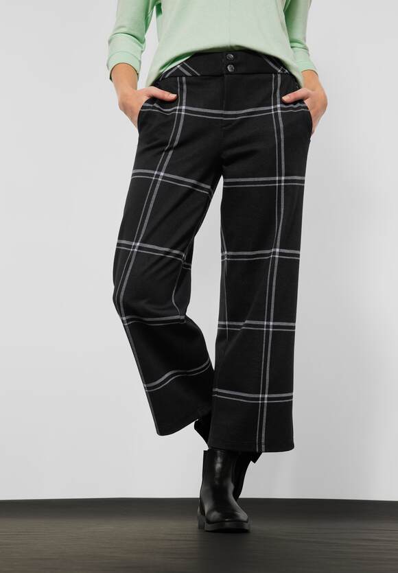 Please 7\/8-broek lichtgrijs-zwart gestreept patroon casual uitstraling Mode Broeken 7/8-broeken 