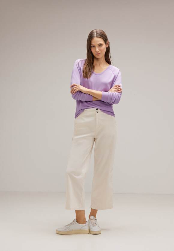 STREET ONE Shirt V-Ausschnitt Soft STREET - Online-Shop | ONE Lilac Pure Damen mit