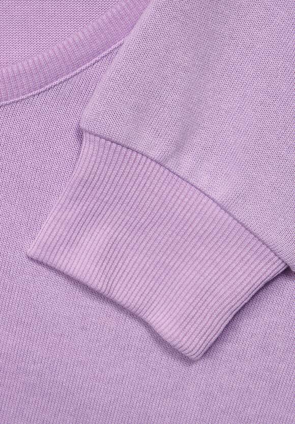 STREET ONE Shirt mit V-Ausschnitt Damen - Soft Pure Lilac | STREET ONE  Online-Shop