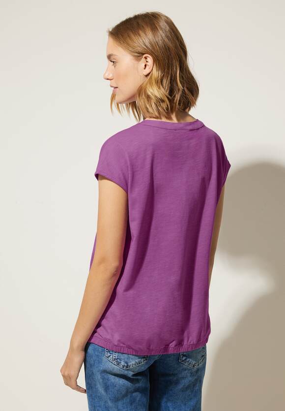 Damen Knopfleiste ONE STREET ONE Lilac T-Shirt Meta STREET | Online-Shop - mit