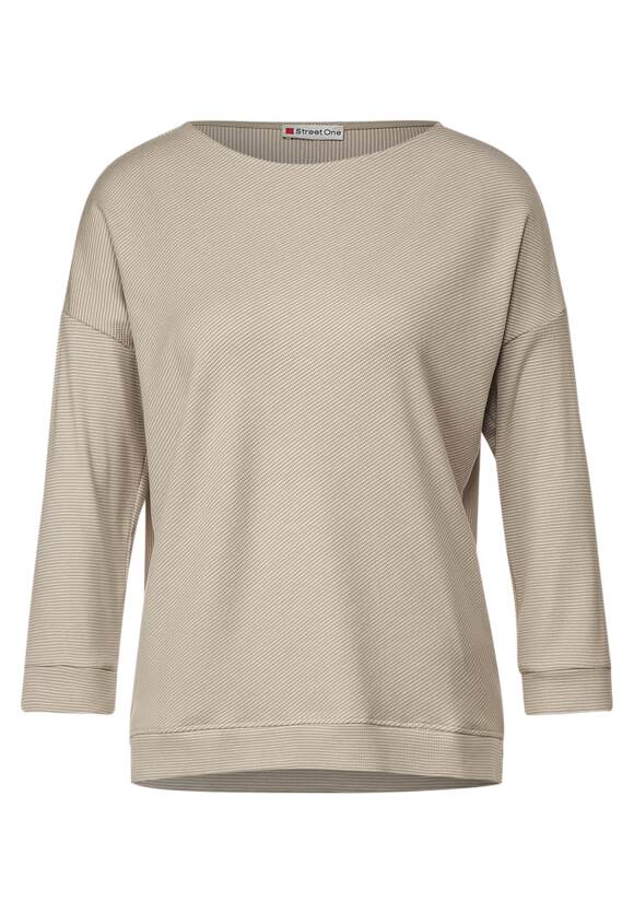 STREET ONE Shirt mit Sand Bleached - ONE Streifenstruktur Damen | Online-Shop STREET Dull
