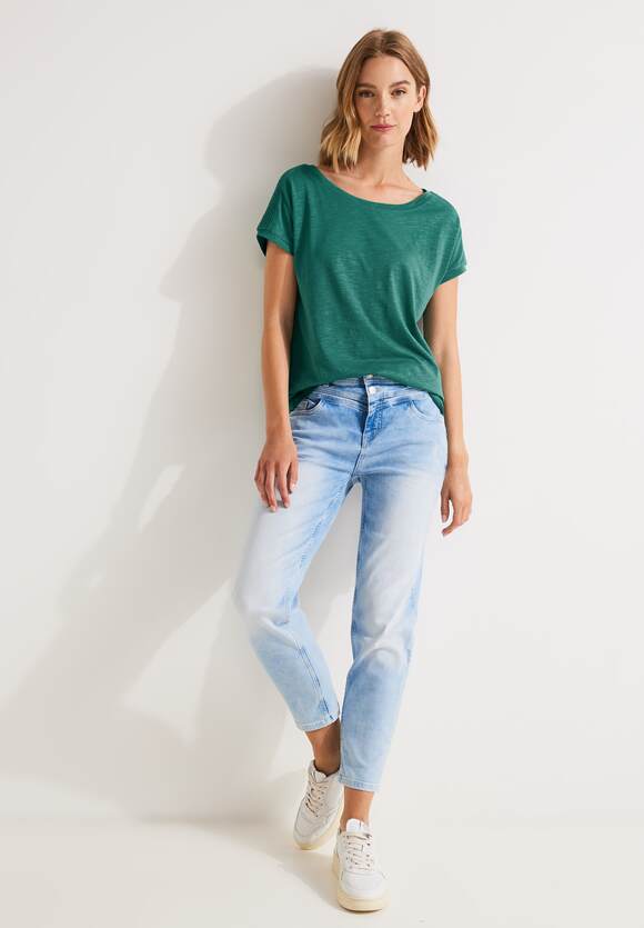 Green Cool mit STREET Damen Online-Shop - | Vintage Shirt Spitzendetail STREET ONE ONE - Style Vianna