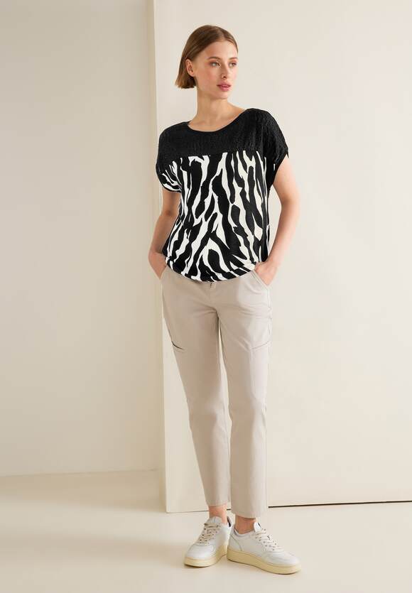 STREET ONE Print Spitzen STREET | Damen - Vianna Black Online-Shop Style ONE - T-Shirt