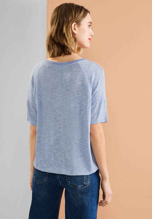 STREET ONE Shirt Online-Shop STREET | in Damen Melangeoptik - Melange Cozy Blue ONE