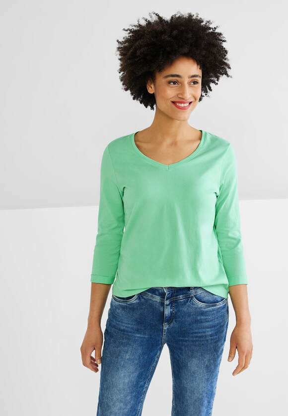 STREET ONE Shirt mit 3/4 Ärmel Damen - Light Brisk Green | STREET ONE  Online-Shop