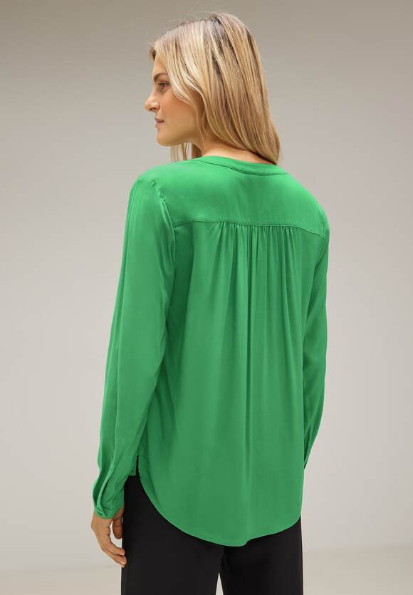 STREET ONE Bluse mit kurzer Knopfleiste Damen - Style Bamika - Fresh Gentle  Green | STREET ONE Online-Shop