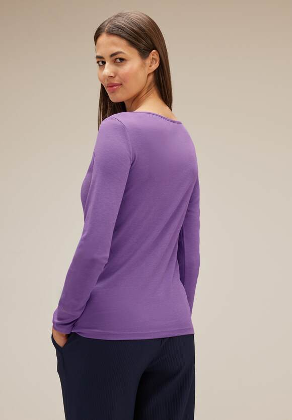 Online-Shop STREET Style Lupine Lilac Langarmshirt Softes STREET ONE Lanea Damen | - - ONE