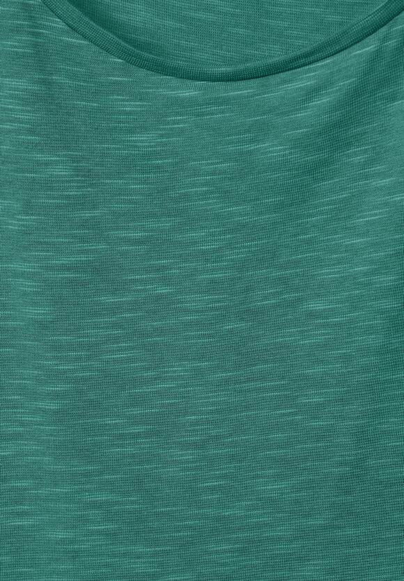 STREET ONE T-Shirt mit Spitzendetail Damen - Lagoon Green | STREET ONE  Online-Shop