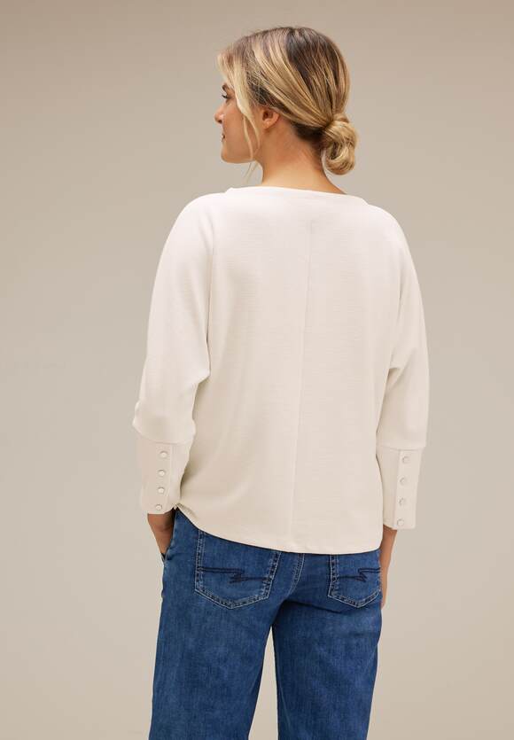 ONE ONE White mit Lucid - Strukturshirt Damen Online-Shop 3/4-Arm STREET | STREET