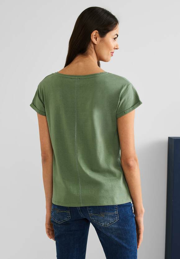 Online-Shop mit Green ONE Damen T-Shirt STREET - Partprint Leafy STREET ONE |