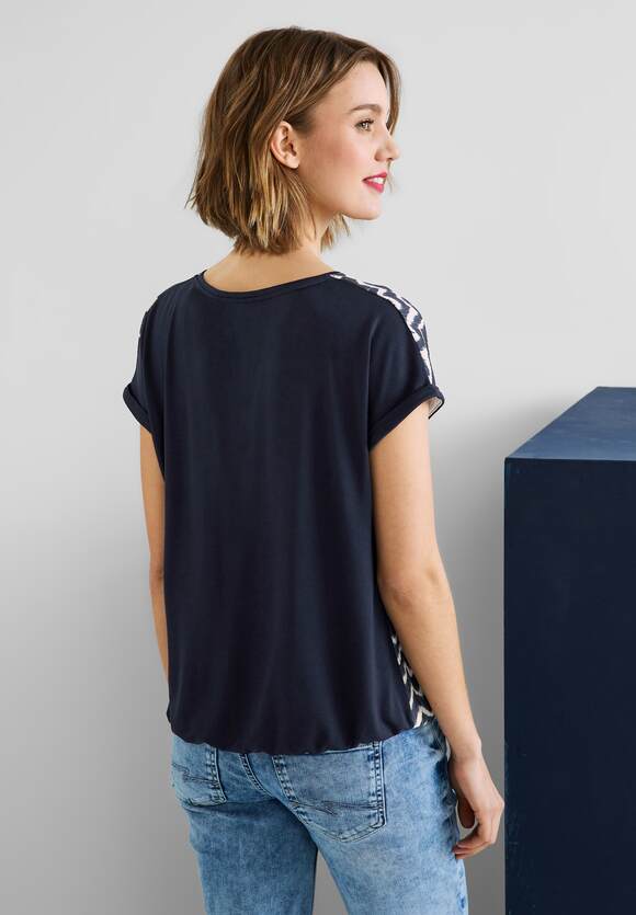 ONE Print T-Shirt Zick Deep mit Damen Online-Shop STREET | Zack ONE Blue - STREET