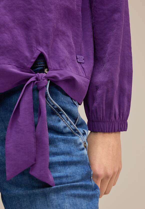 STREET ONE Bluse mit Knotendetail Deep Pure | - ONE Damen Lilac Online-Shop STREET