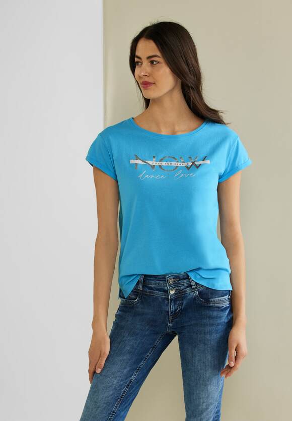 - T-Shirt Damen Rose Wording mit Wild STREET | ONE STREET ONE Online-Shop
