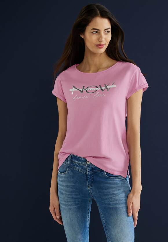 Partprint | STREET mit Damen STREET ONE T-Shirt ONE Wild Online-Shop Rose -
