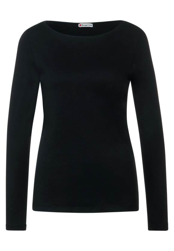 Black STREET ONE Online-Shop | Softes Style - Damen ONE Lanea STREET Langarmshirt -