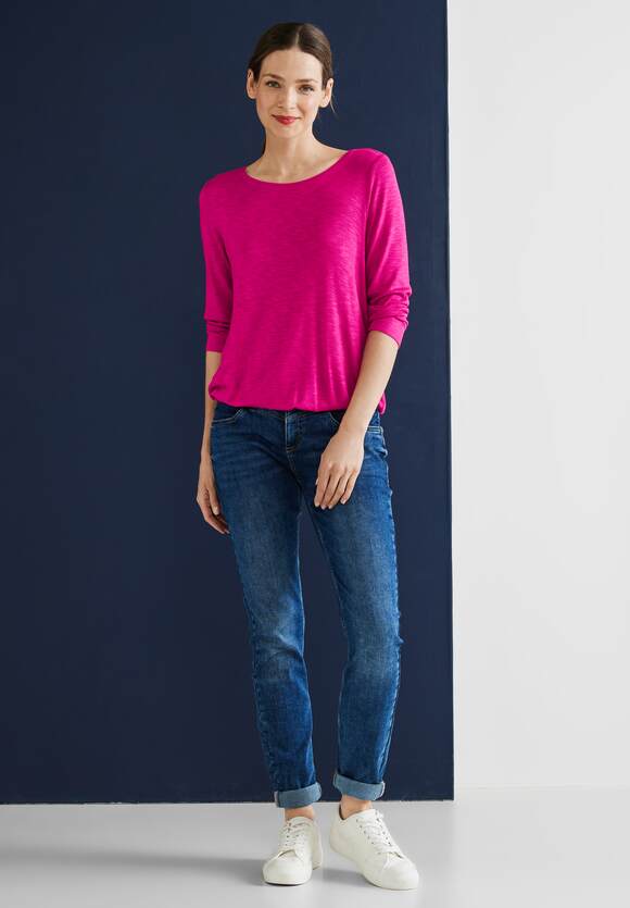 STREET ONE Basic Shirt in ONE - Nu Damen Unifarbe Online-Shop | STREET Pink