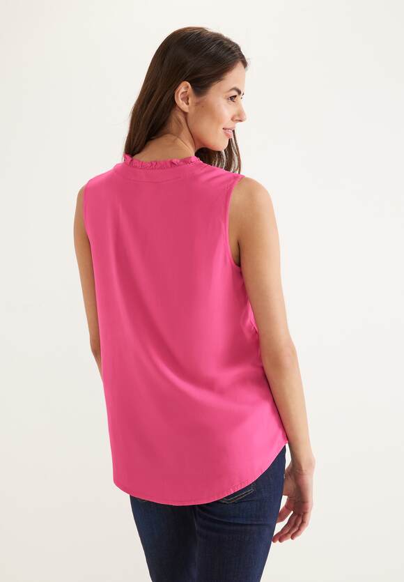 STREET ONE Ärmellose Bluse mit Rüschen Damen - Berry Rose | STREET ONE  Online-Shop