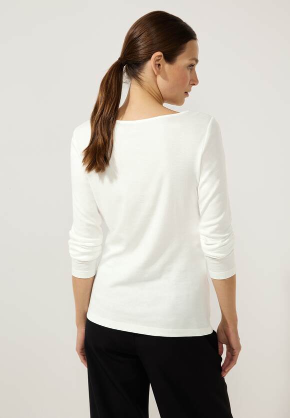 STREET ONE Softes Langarmshirt - - ONE Off STREET Style Damen White Lanea Online-Shop 