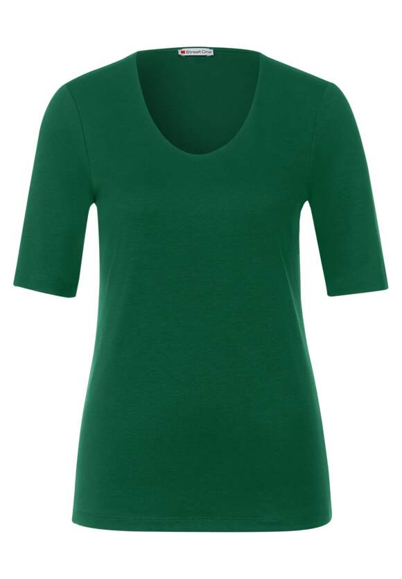 STREET ONE T-Shirt - Palmira ONE Gentle - Style STREET Online-Shop Unifarbe Green | Damen in