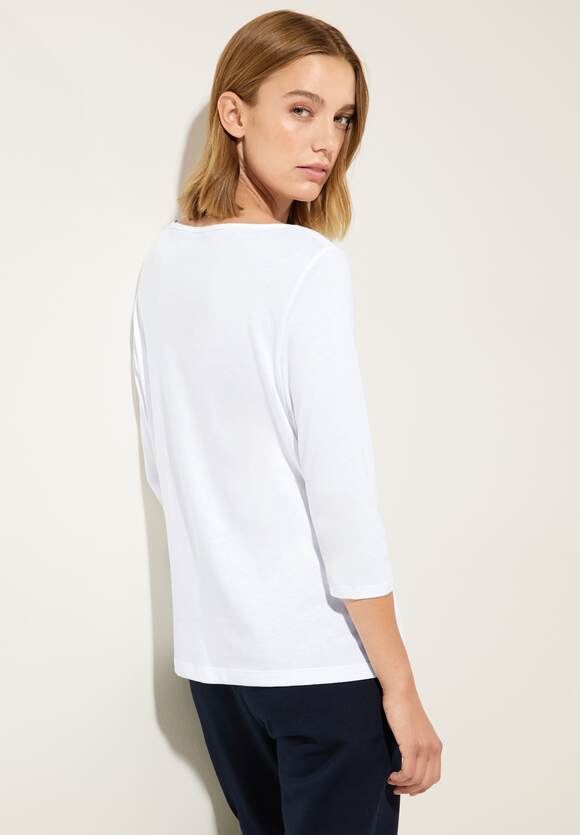 STREET ONE Softes Shirt in White Damen Online-Shop | ONE Unifarbe - STREET