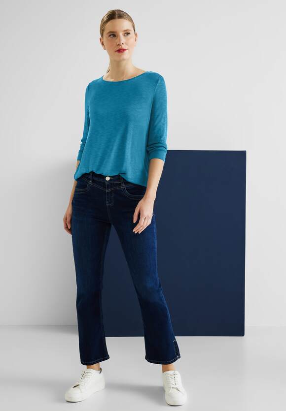 - Ellen Deep STREET Melange Damen | neuen im ONE Online-Shop Blue Shirt Style ONE Style - STREET