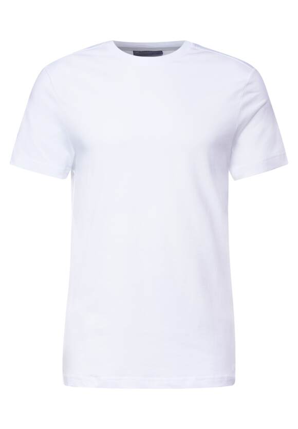 Herren | ONE ONE White STREET - T-Shirt in Online-Shop MEN Unifarbe Basic STREET