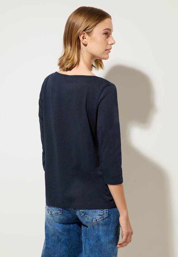| Damen Unifarbe - STREET Blue ONE Deep STREET Online-Shop Shirt in ONE Softes