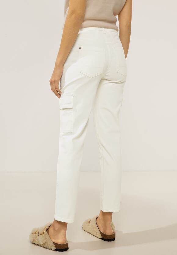 Online-Shop Casual White STREET | Washed Cream Cargojeans Fit STREET Damen ONE - ONE