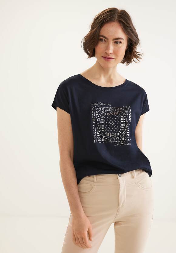 STREET T-Shirt Damen | Folienprint ONE ONE Deep mit STREET - Online-Shop Blue