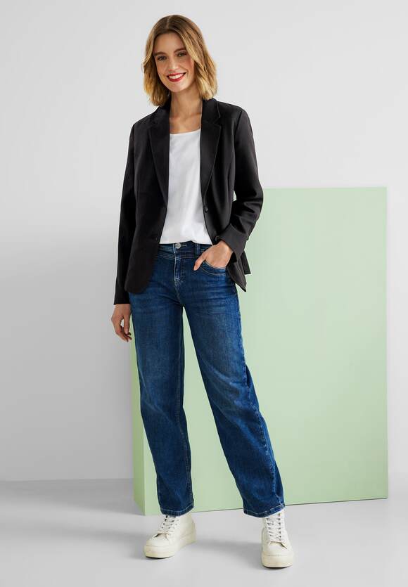 STREET ONE Twill Blazer in Unifarbe Damen - Style Hanni - Black | STREET ONE  Online-Shop