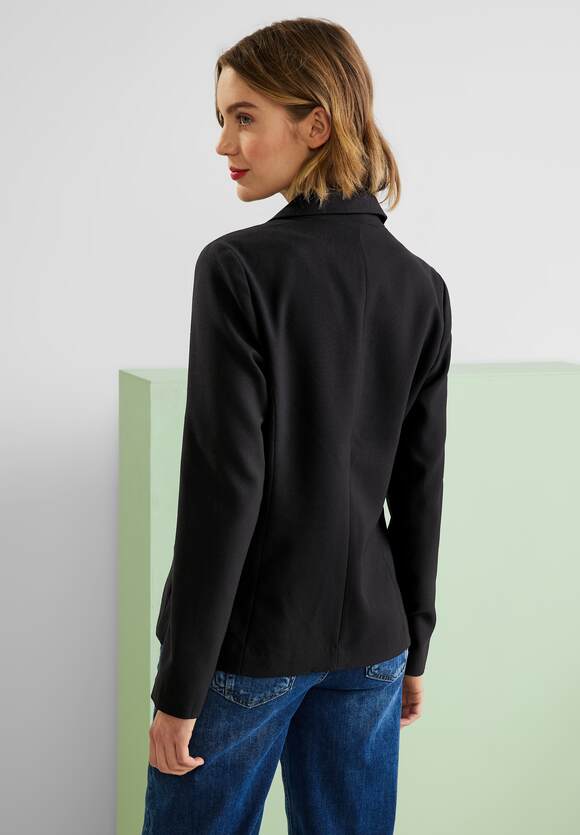 STREET ONE Twill Blazer in Unifarbe Damen - Style Hanni - Black | STREET ONE  Online-Shop | Blusenblazer