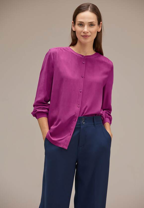STREET ONE Bluse aus Pink Cozy - | ONE Online-Shop - STREET Damen Bamika Bright Viskose Style