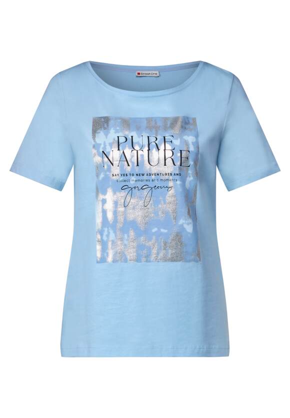 STREET ONE T-Shirt mit Folienprint Blue Splash STREET Online-Shop ONE | Light - Damen