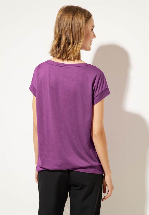 - Shirt STREET Partprint ONE Meta STREET Online-Shop Lilac Wording Damen | ONE