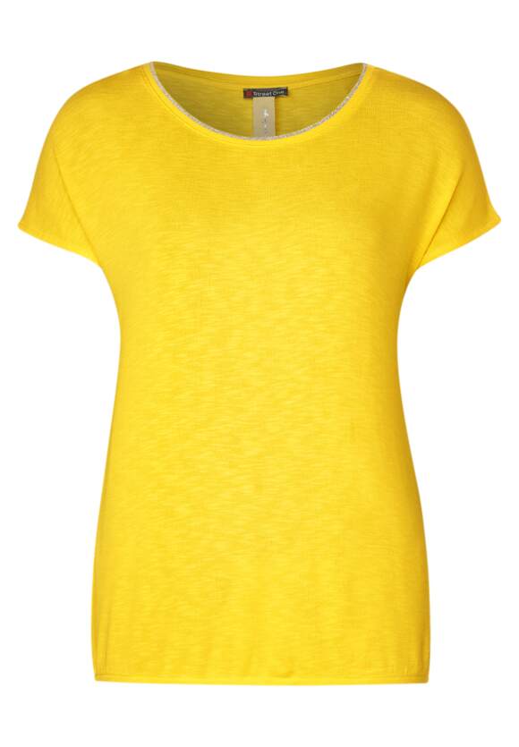 STREET ONE T-shirt met glitter - shiny yellow | Online-Shop