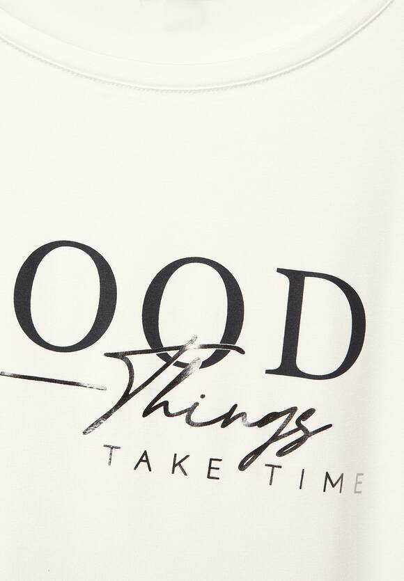 Damen Wording ONE STREET | Off ONE - Online-Shop STREET Jersey White T-Shirt mit