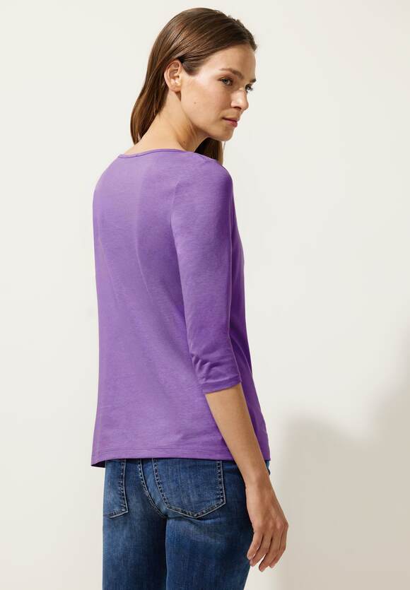 STREET ONE Softes Shirt in Unifarbe Damen - Lupine Lilac | STREET ONE  Online-Shop