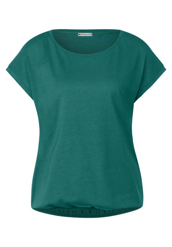 STREET ONE Shirt mit Ripptapes Damen - Lagoon Green | STREET ONE Online-Shop